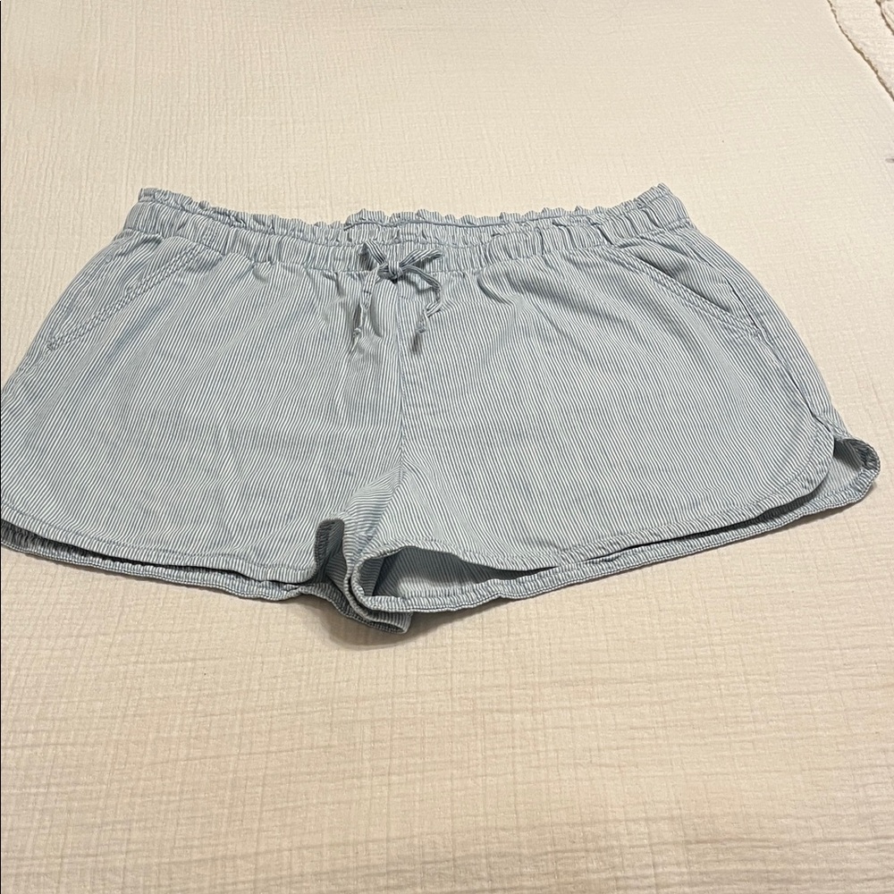 American Eagle Blue Striped Shorts XL 
New Without Tags